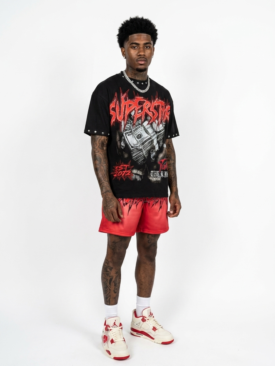 Red Superstar set, front